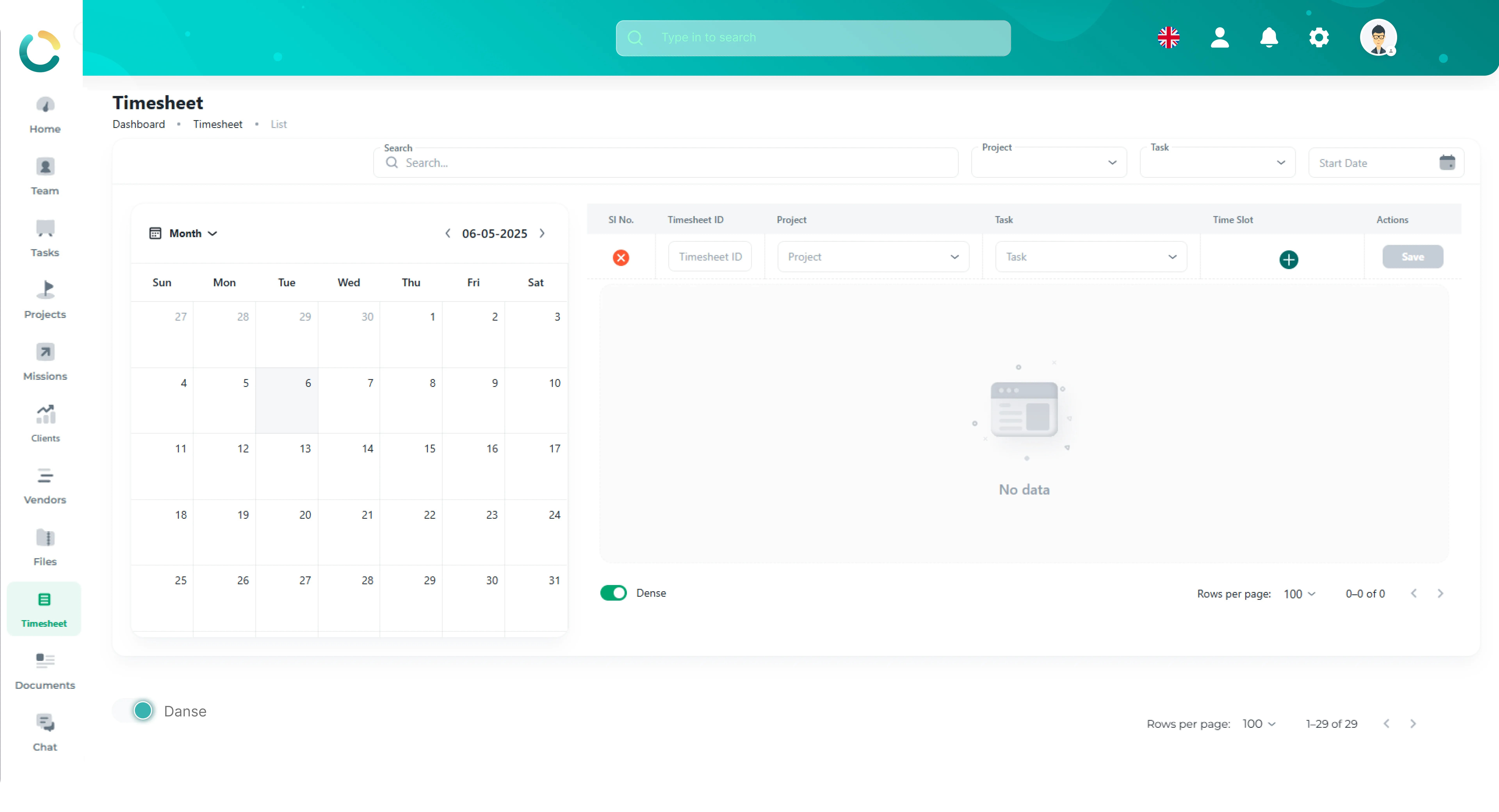 TAIRRAGO Time Tracking Web Dashboard